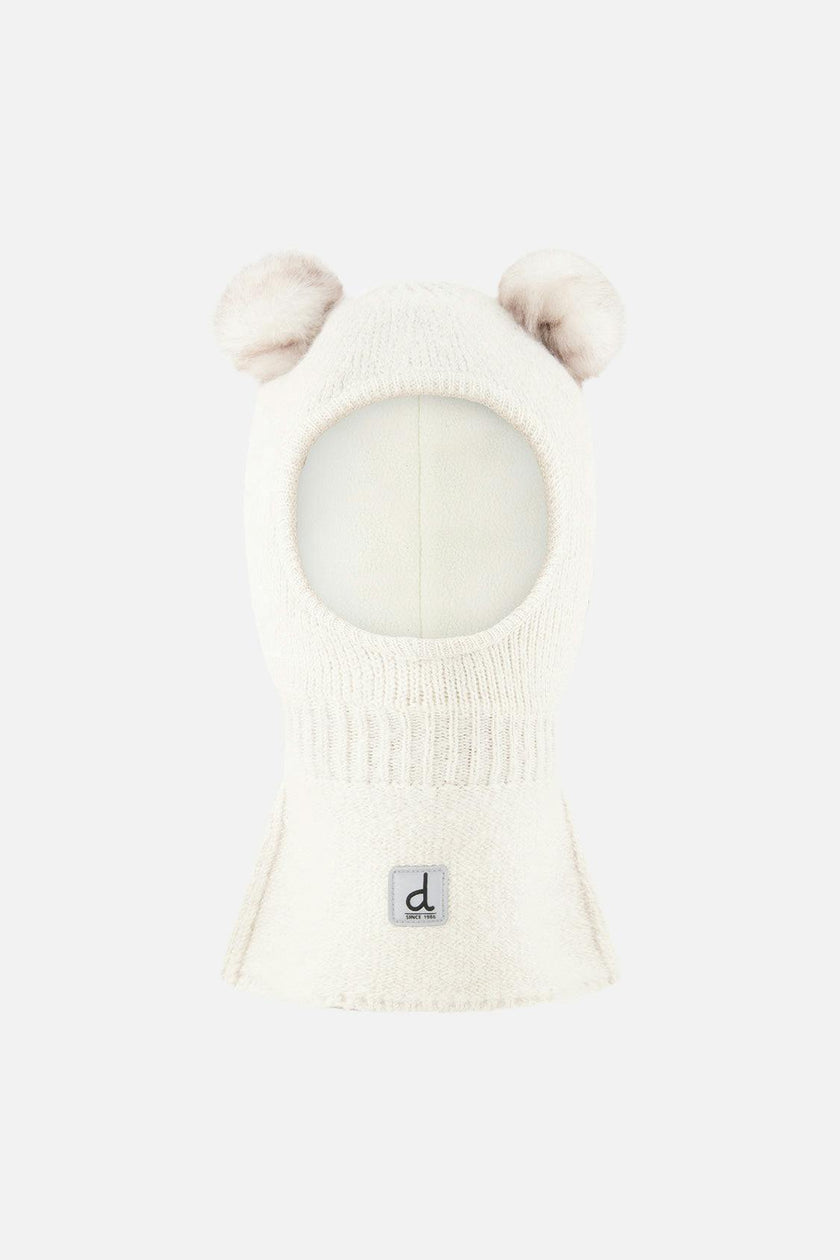 Baby Knit Bear Balaclava Off-White