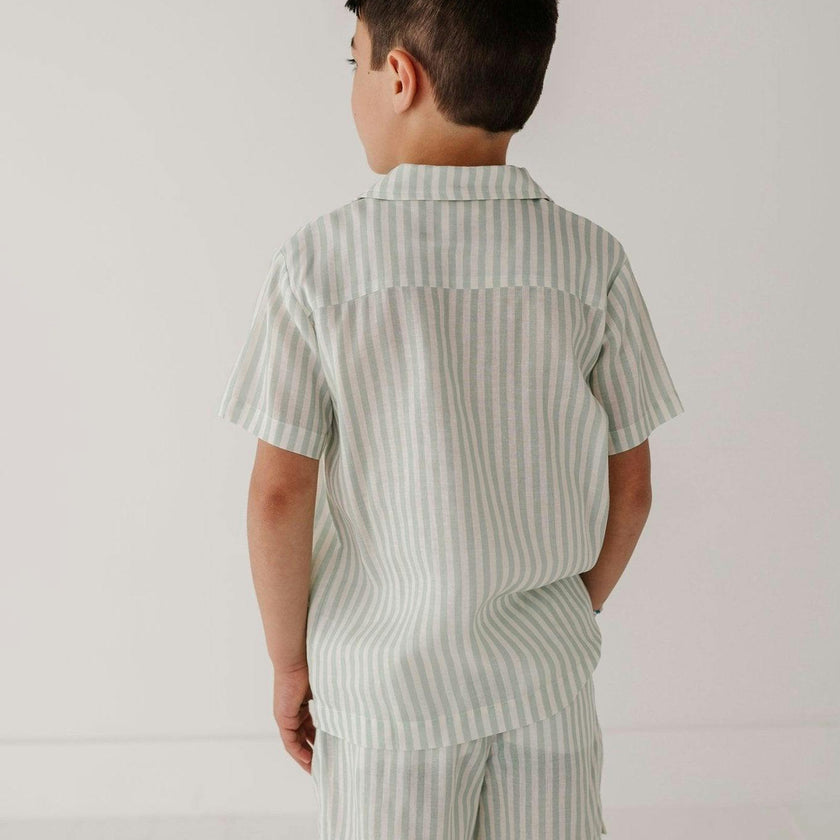 Boy's Linen Button Top
