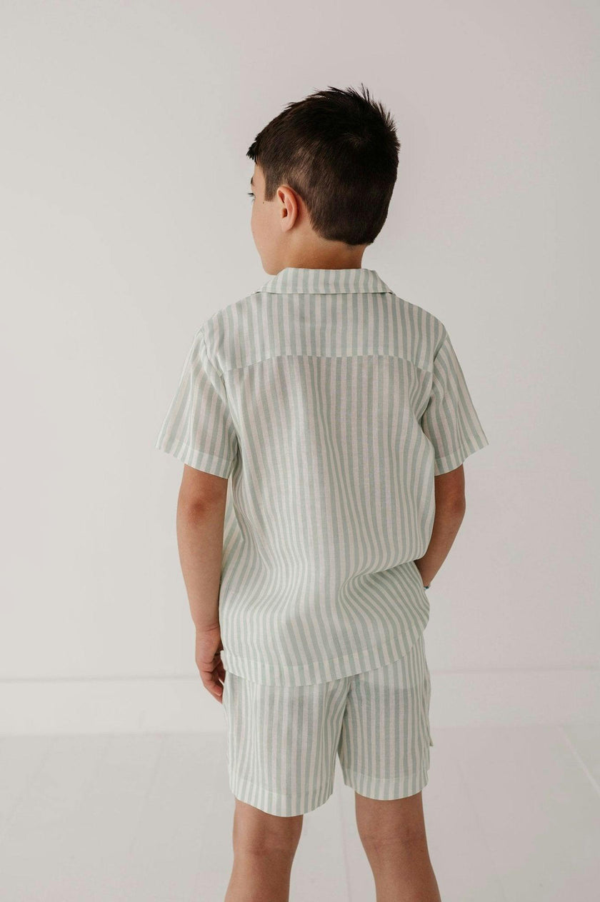 Boy's Linen Button Top