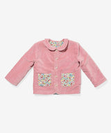 Reversible Quilted Jacket, Burgundy Coneflower Floral