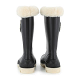Black Daisy Rain Boots