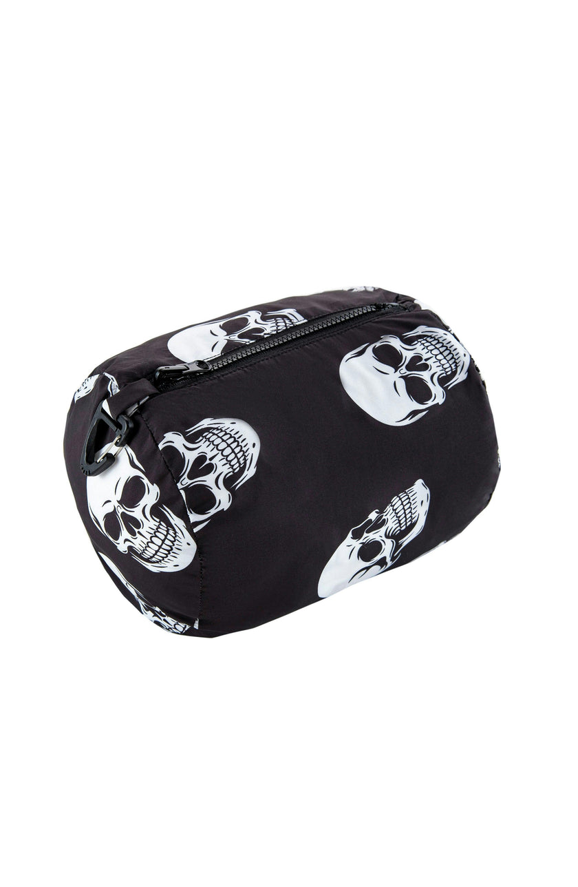 Blake Hooded Reversible Lightweight Down Puffer Jacket, Skulls