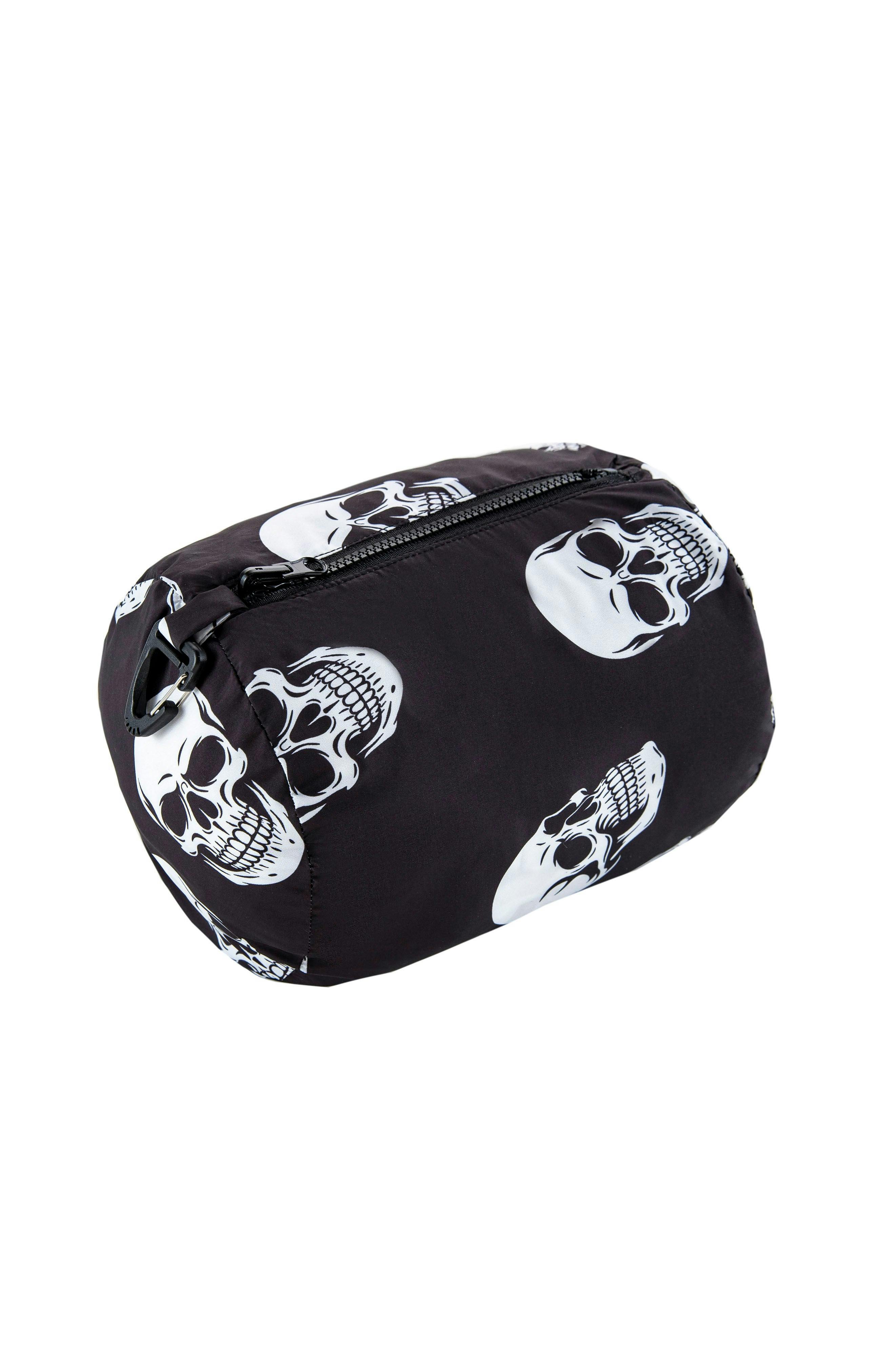 Blake Hooded Reversible Lightweight Down Puffer Jacket, Skulls