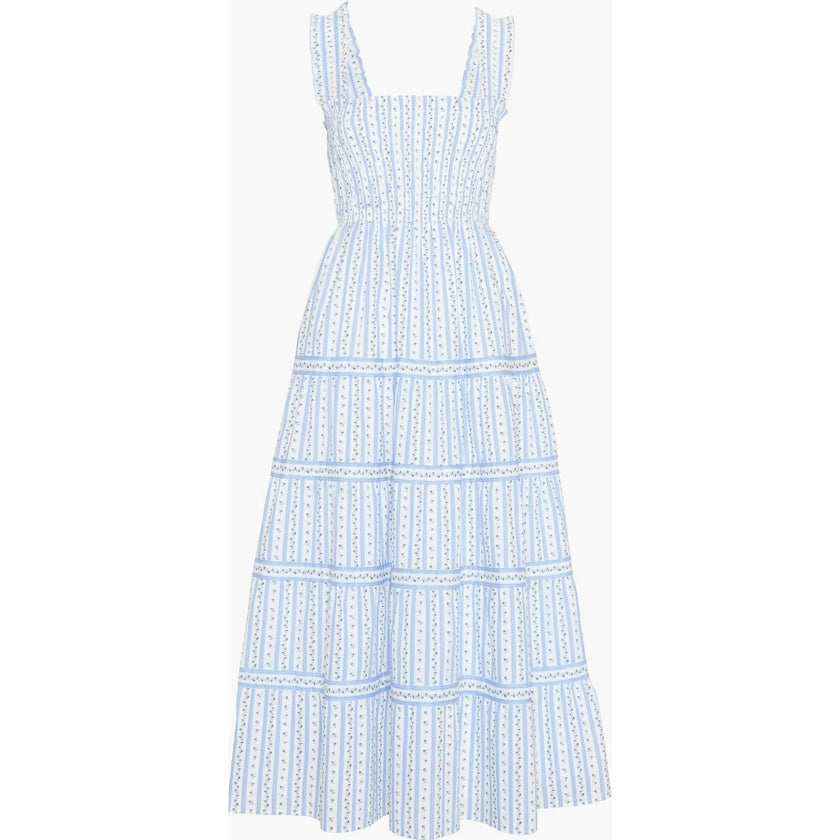 The Kimmy Nap Dress - Blue Petal Stripe