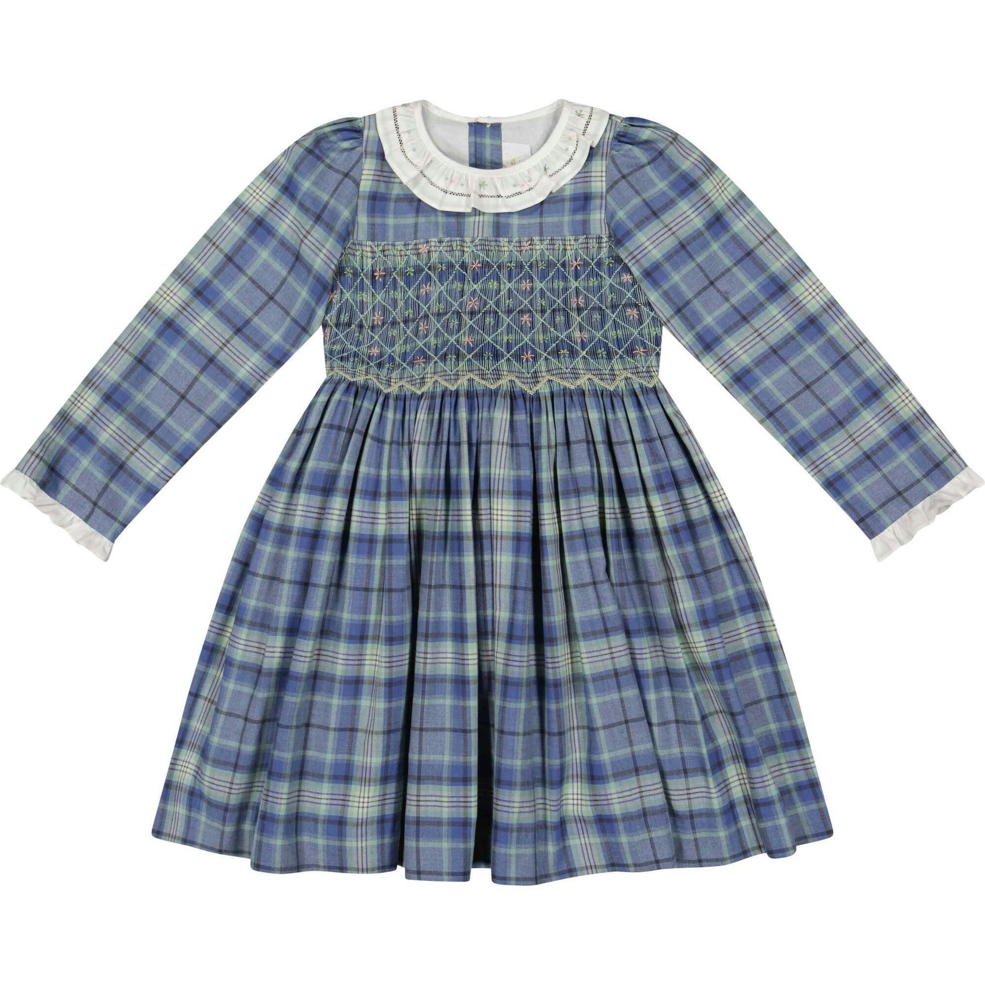 Heidi Blue Tartan Smocked Dress