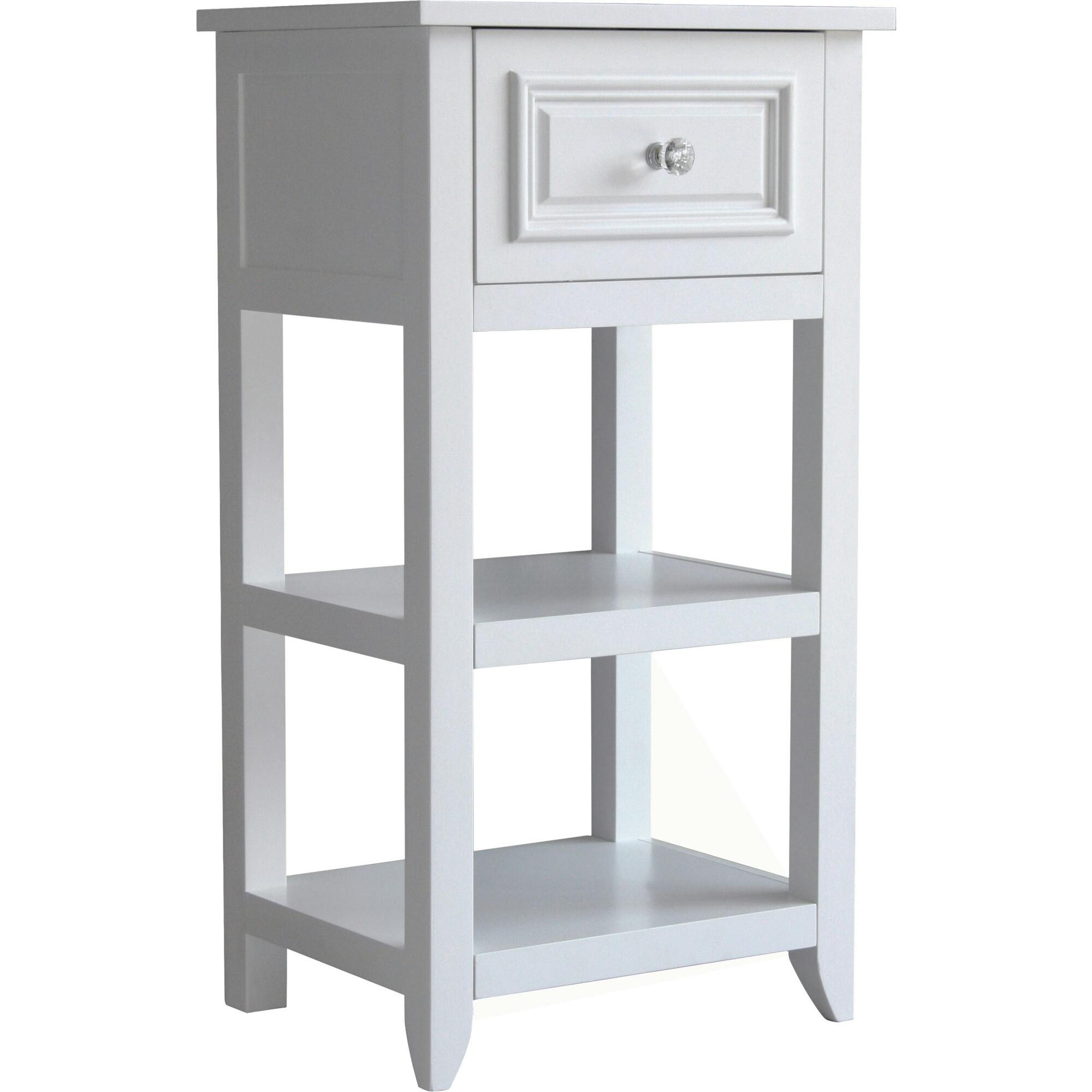Dawson Wooden Floor Cabinet with Cross Molding and Drawer