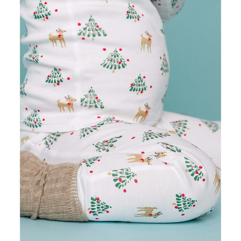 The Organic Long Sleeve Pajama Set [Tinsel Trees]