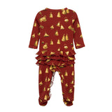 Vintage Bell Brushed Ruffle Footed Romper