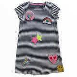 Mod Patch Stripe T Shirt Dress