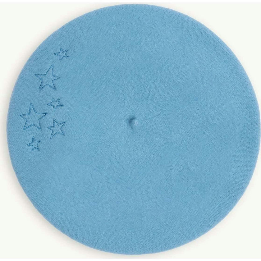children's wool beret - blue stars