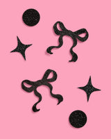 Little Black Bow Confetti - 200 pc glitter confetti