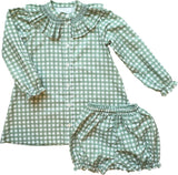 Molly Anne Dress in Field Check Sage
