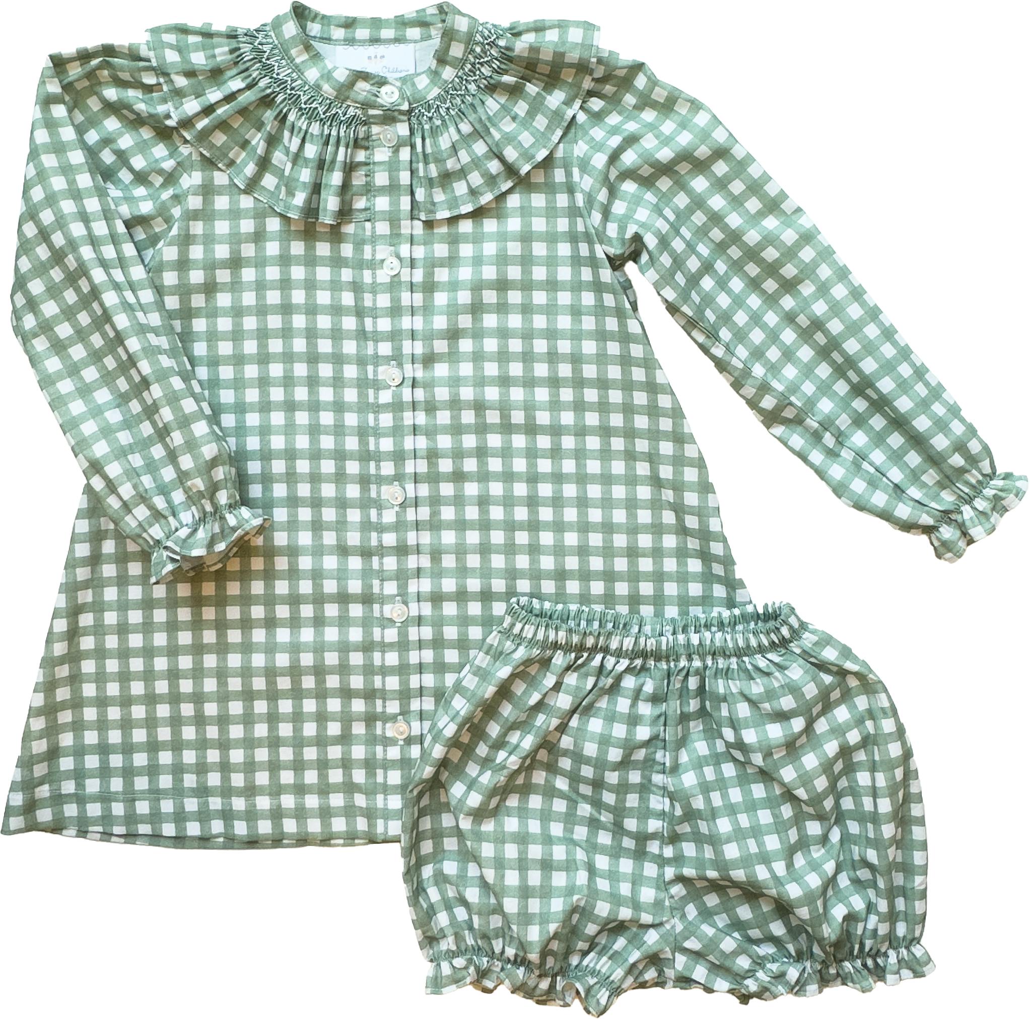 Molly Anne Dress in Field Check Sage