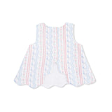 Tulip Stripe - Scallop Back Top with Bloomer & Headband