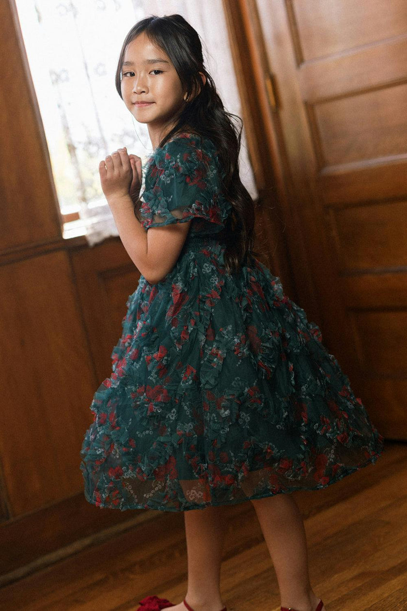 Mini Florentina Dress in Emerald Truly Madly Deeply