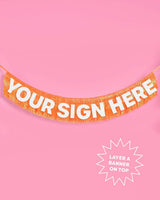 Orange Fringe Banner - iridescent banner