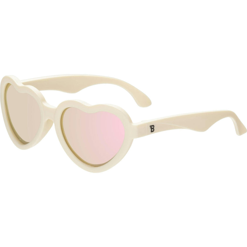 Polarized Heart: Rose Gold Mirrored Lens