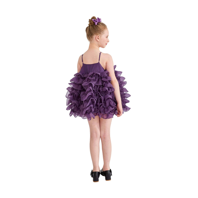 Purple Vionara Ruffle Dress