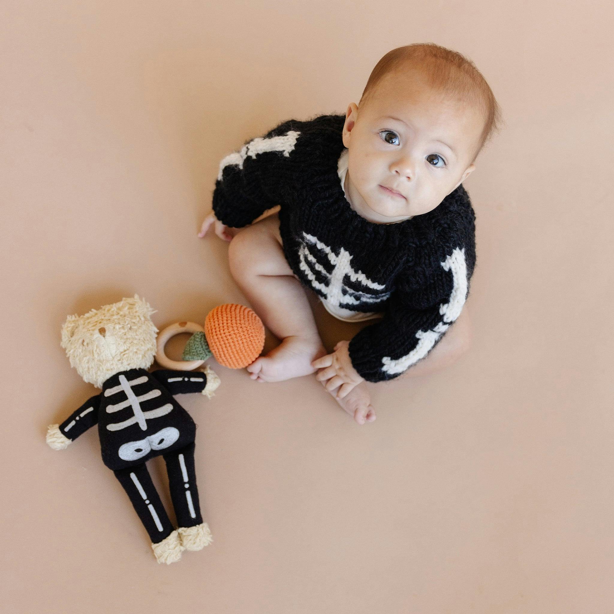 Skeleton Sweater and Bear Set