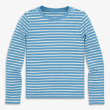 Kids long sleeve rib tee in stripe