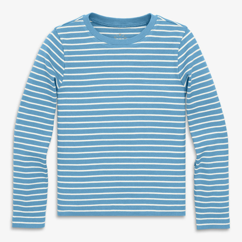 Kids long sleeve rib tee in stripe