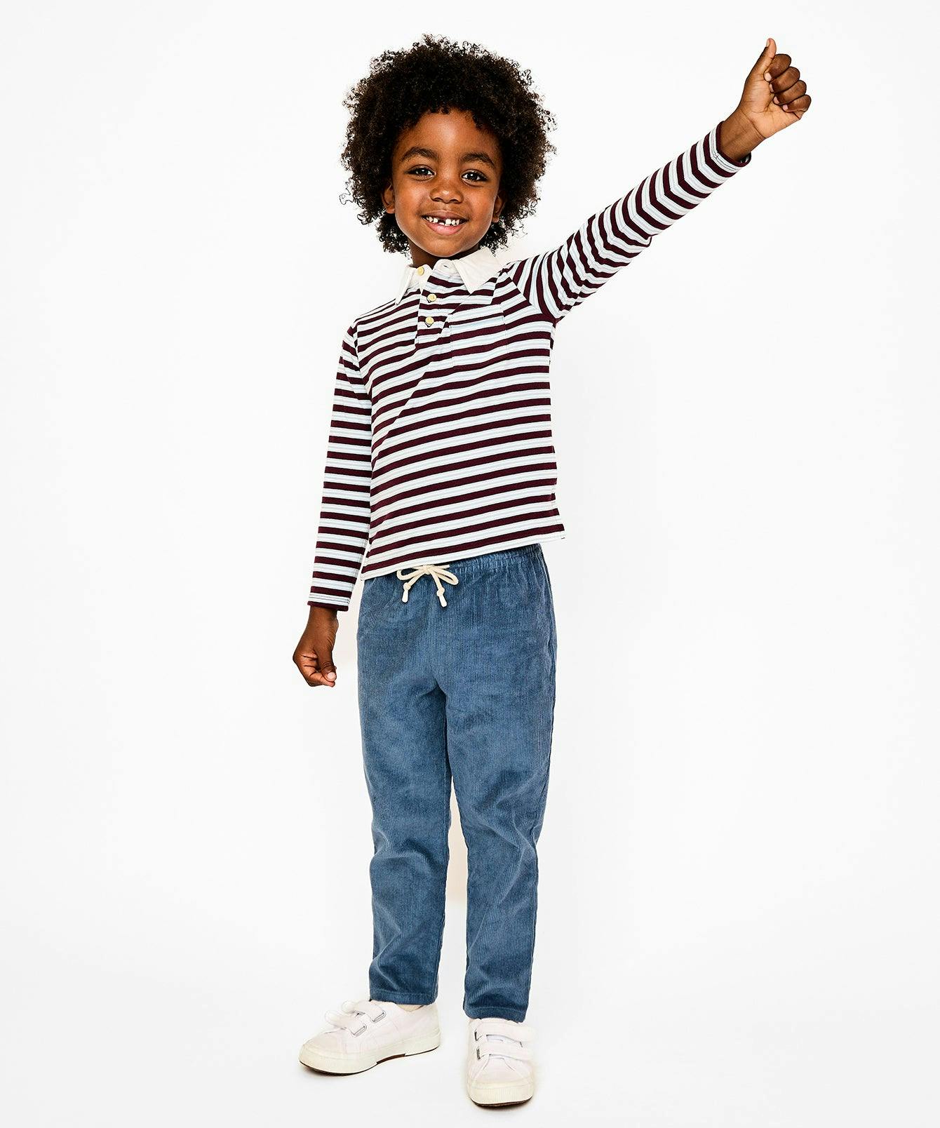 Parker Polo, Burgundy Triple Stripe