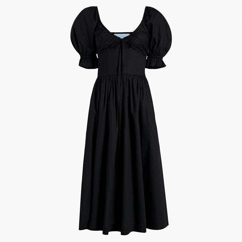 The Ophelia Dress - Black Cotton Voile