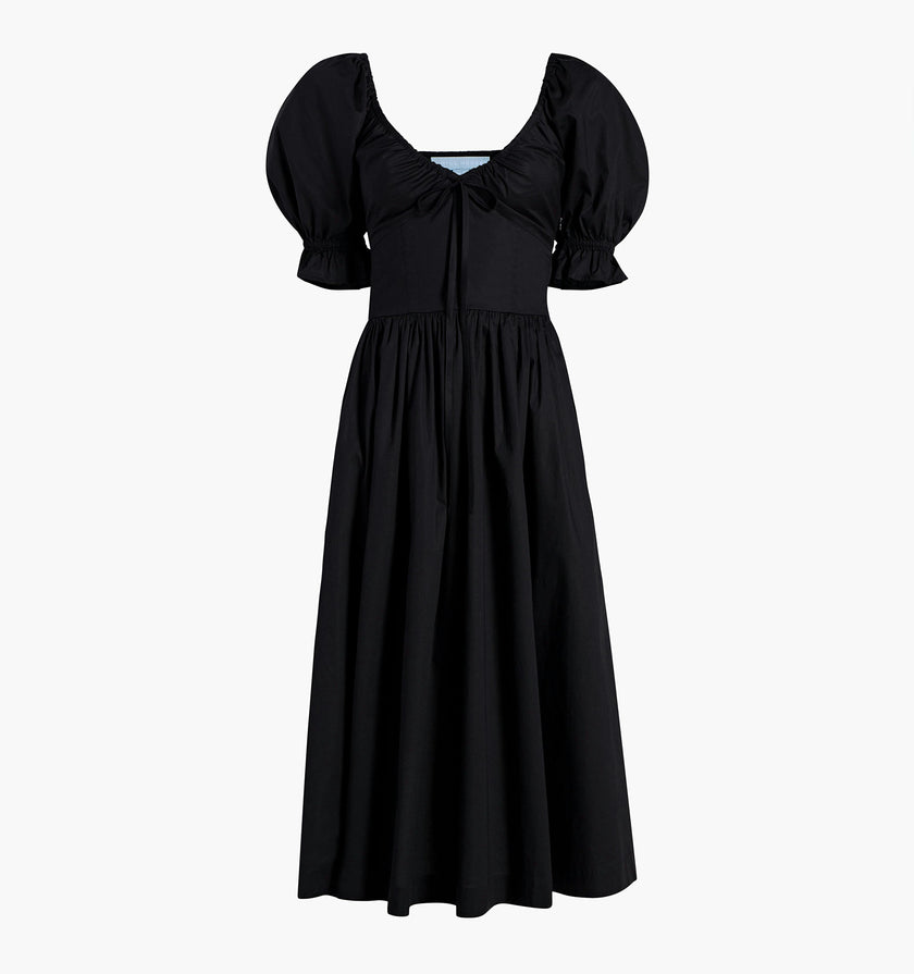 The Ophelia Dress - Black Cotton Voile
