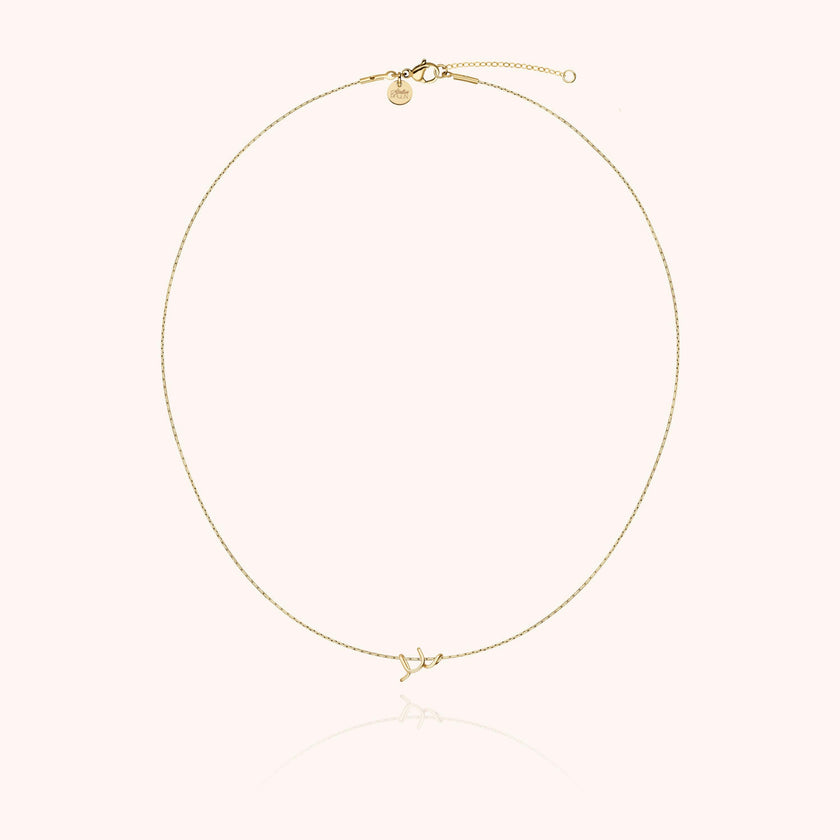 Initial Necklace, 14k Yellow Gold Filled