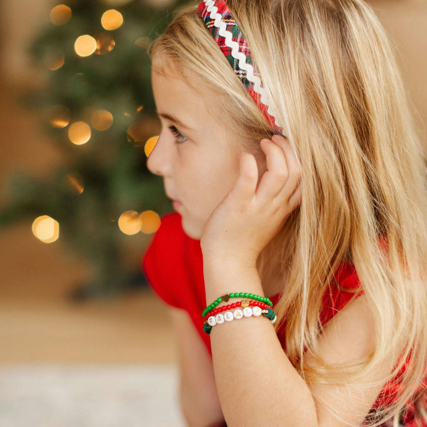 Plaid Ric Rac Headband in Scottie Stewart