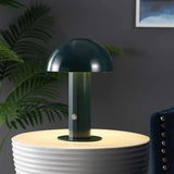 Boletus 10.75" Contemporary Bohemian Rechargeable/Cordless Iron Integrated LED Mushroom Table Lamp