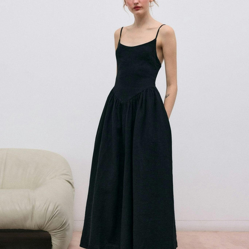Lippia Woman Dress Midnight Black