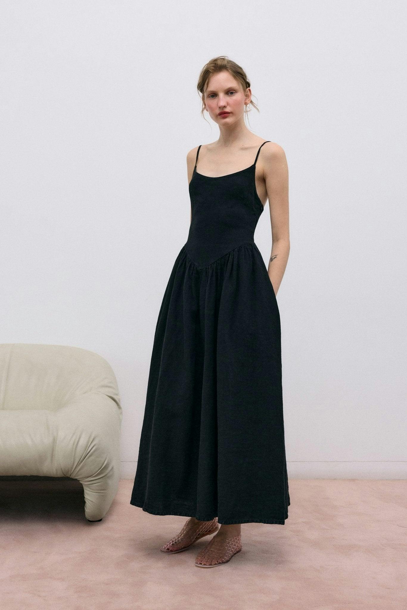 Lippia Woman Dress Midnight Black