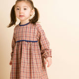 Toddler Long Sleeves Dress with Lace Trim