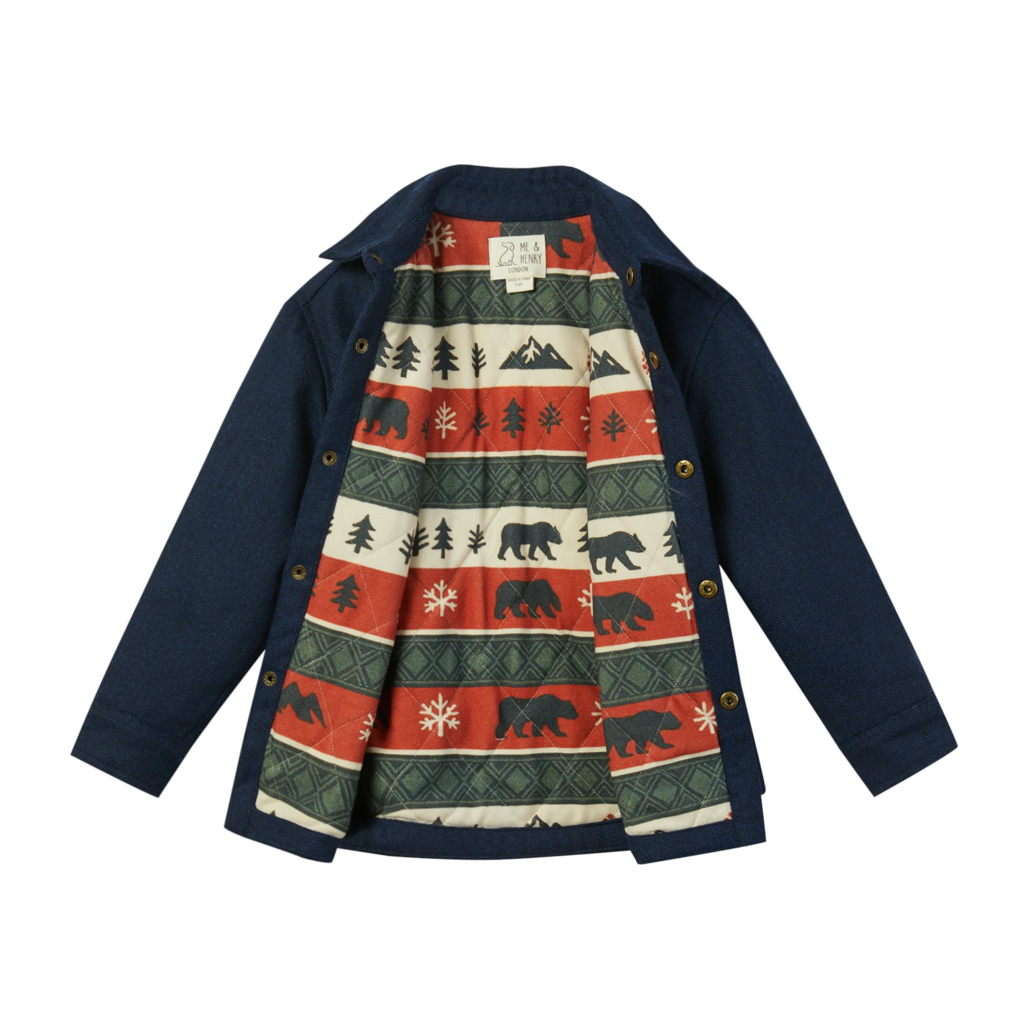 HIKER navy tweed padded jacket