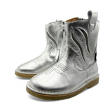 Jessie Kids Cowboy Boot - Silver Leather