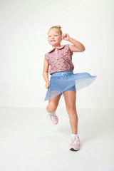 slate pleated skort