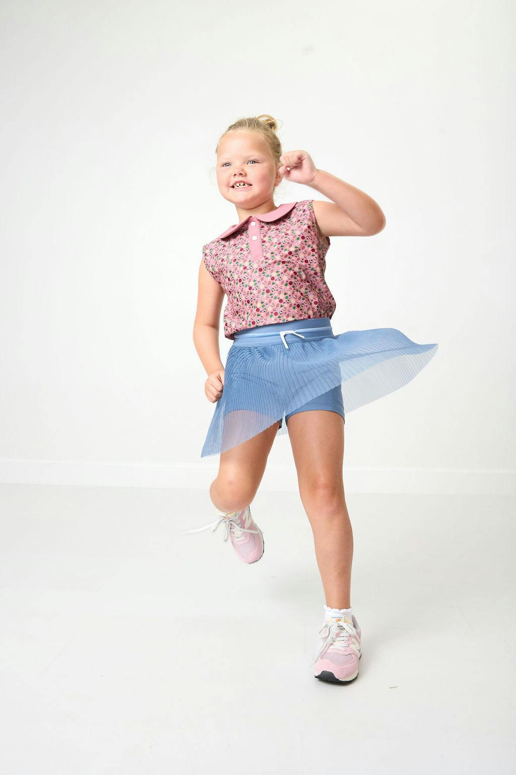 slate pleated skort
