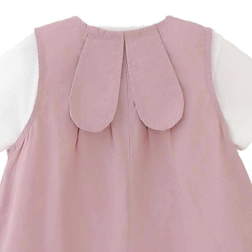 Pink Button Romper Set