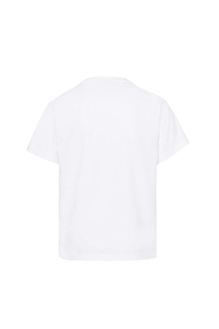 Kid's Heart Lace T-shirt, White-Girls