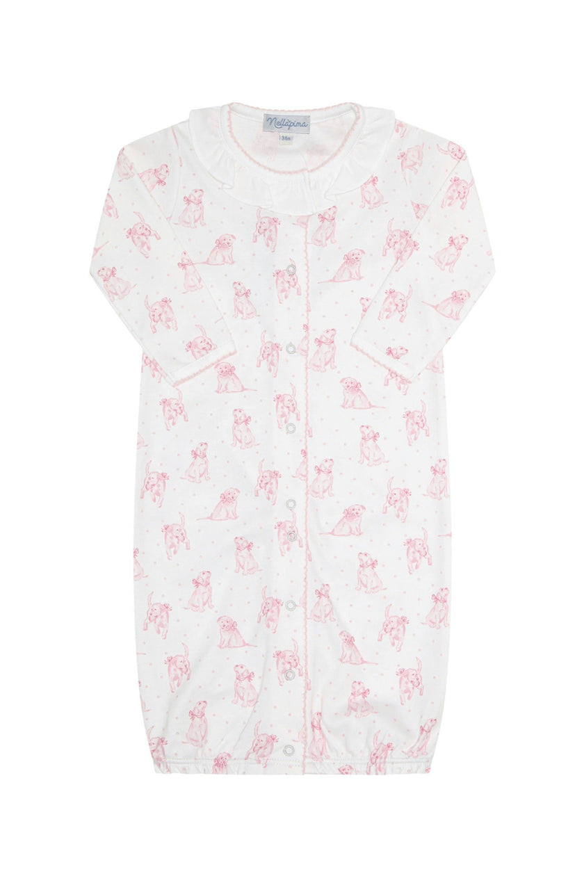 Pink Puppy Love Print Converter Gown