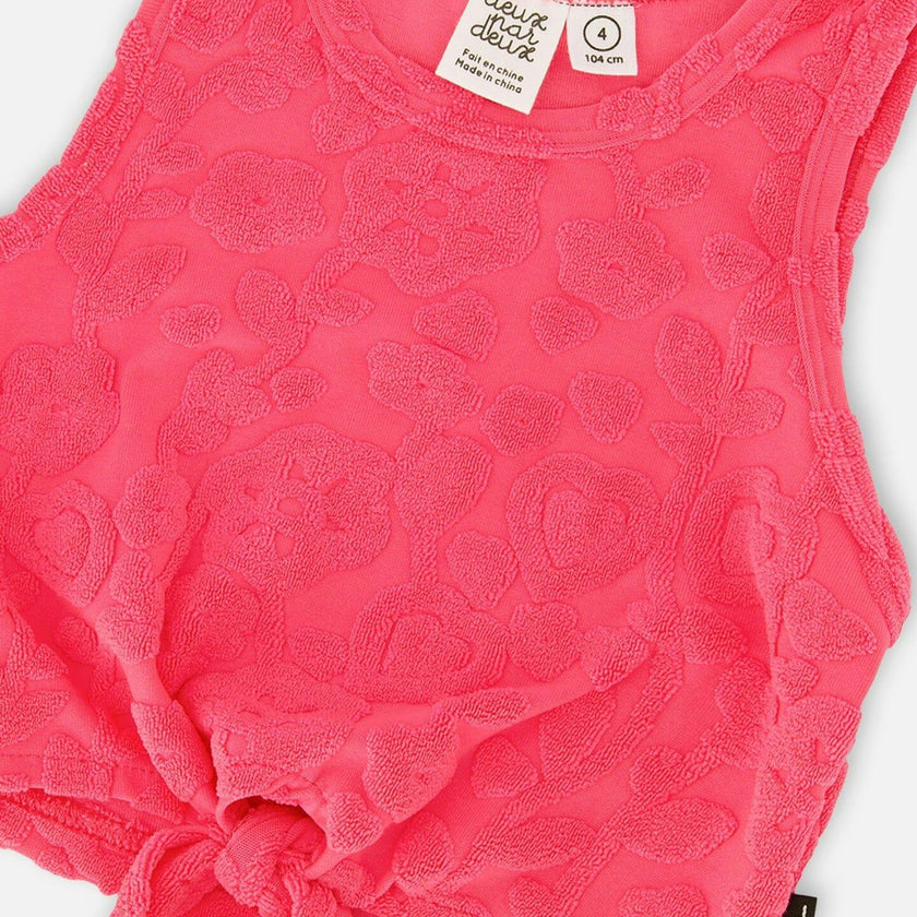 Terry Tank Top With Shorts Set