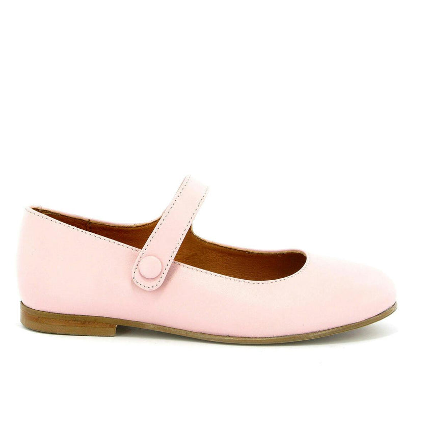 Leather Mary Jane Ballerinas, Pink