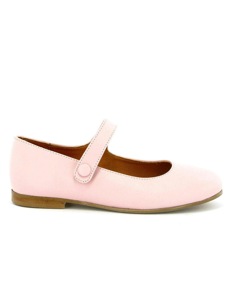 Leather Mary Jane Ballerinas, Pink