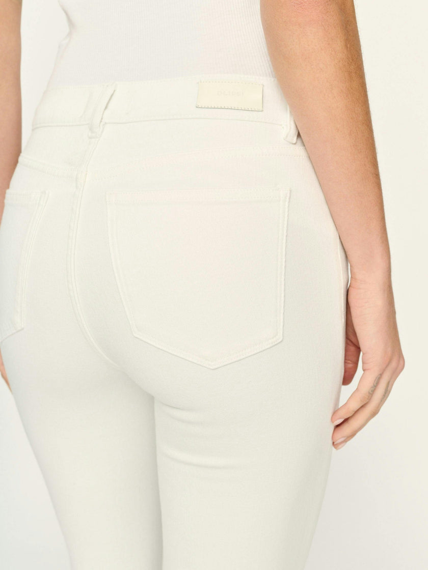 Mara Straight Mid Rise Instasculpt 27" Jeans | White