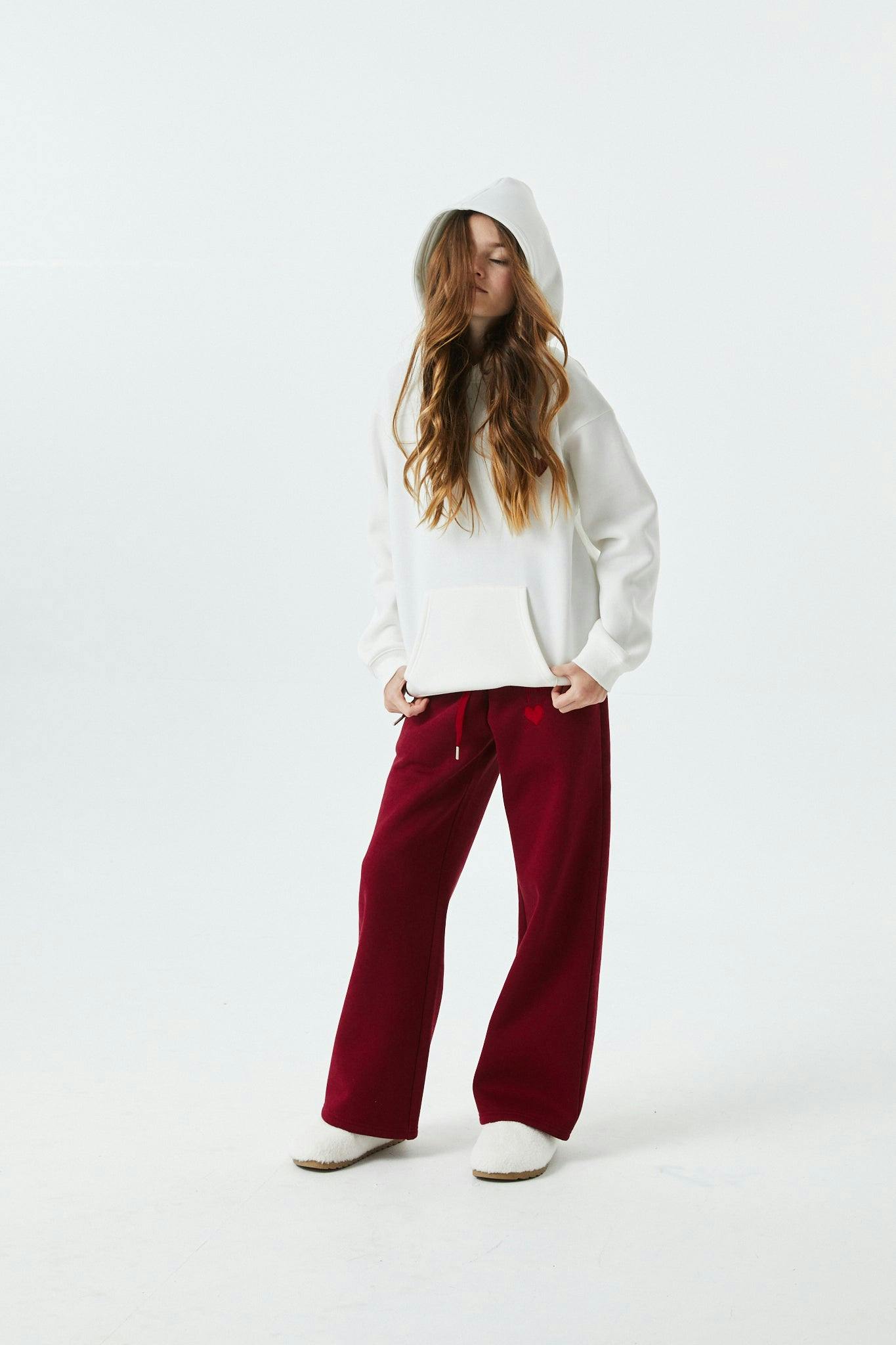 Lea White French Terry Oversized Hoodie - Ace