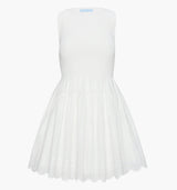 The Cosima Mini Nap Dress - White Trellis Broderie