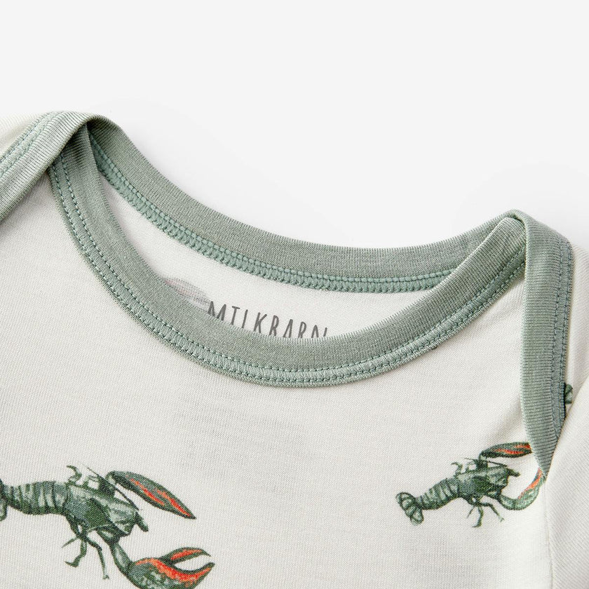 Mint Lobster Luxe Stretch Long Sleeve One Piece