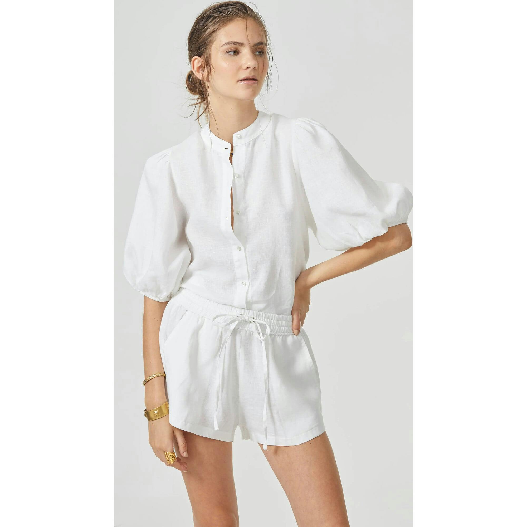 Bubble Linen Shirt - Off White