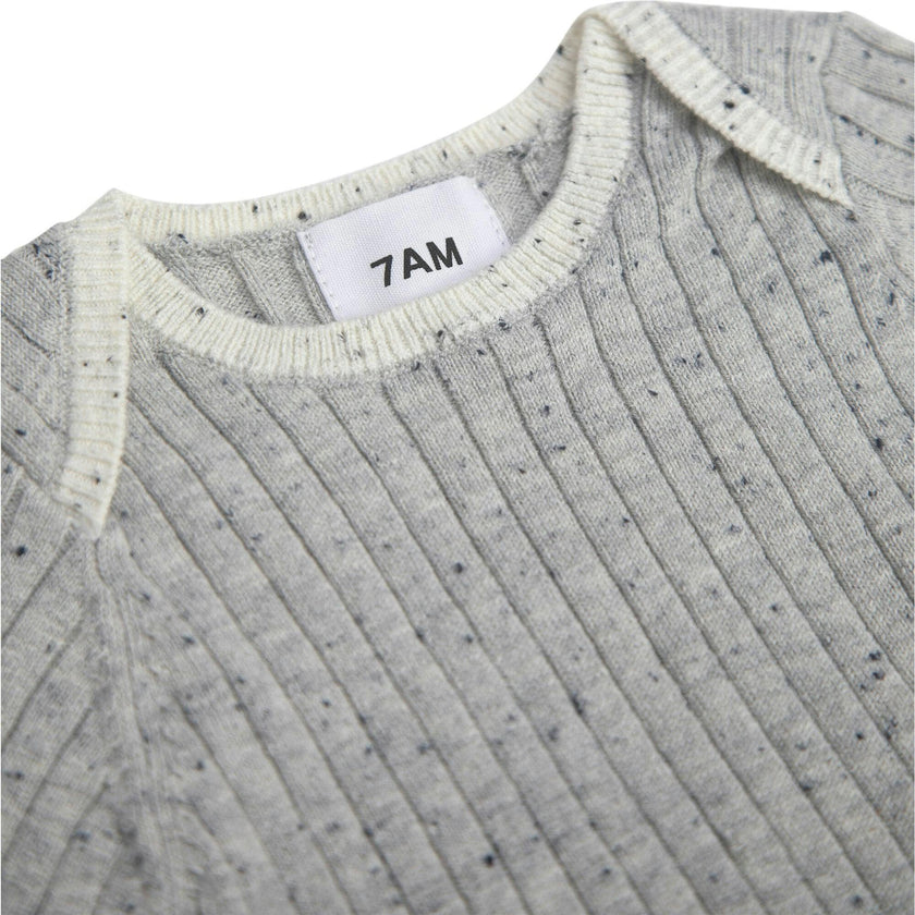 Ribbed Knit Short Sleeve Retro Bodysuit